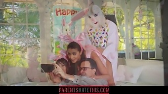 Young Girl Gets Naughty With Her Bunny-Clad Uncle