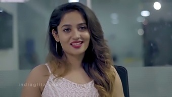 Beautiful Indian Girl With Big Natural Tits Assists Producer
