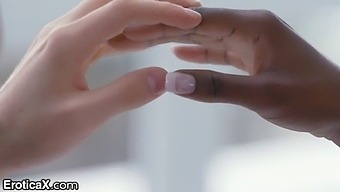 Interracial Threesome With A Tattooed White Girl And A Black Girl In Hd Video