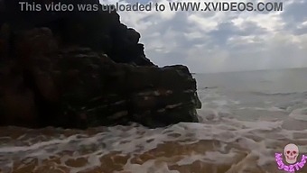 A Steamy Encounter Between A Couple On A Crowded Beach