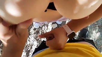 Outdoor Oral Pleasure With Busty Cougar Who Enjoys Public Exposure