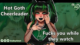 Goth Cheerleader Seduces With Sensual Solo Performance