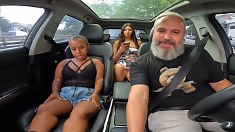 Anâzinha Do Mau Strips Down In A Car And Playing Around In São Paulo