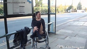 Handicapped Pornstar'S Daring Exhibition In Public