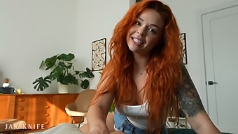 Red-Haired Beauty Sinatra Monroe Making A Sex Tape For Her Cuckold Partner.
